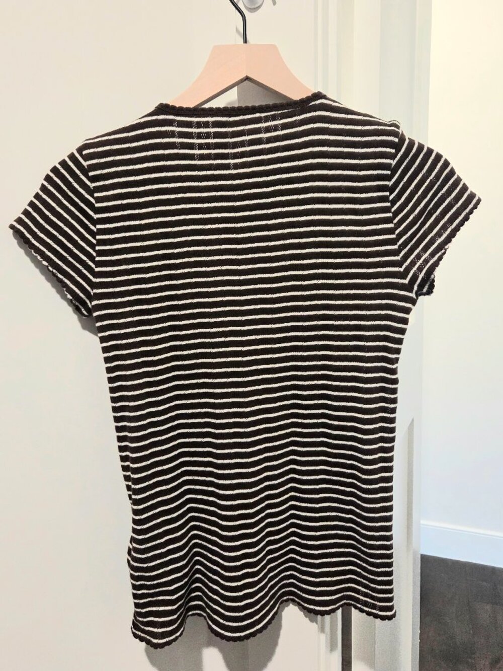 Striped pointelle t-shirt - Picture 5 of 6